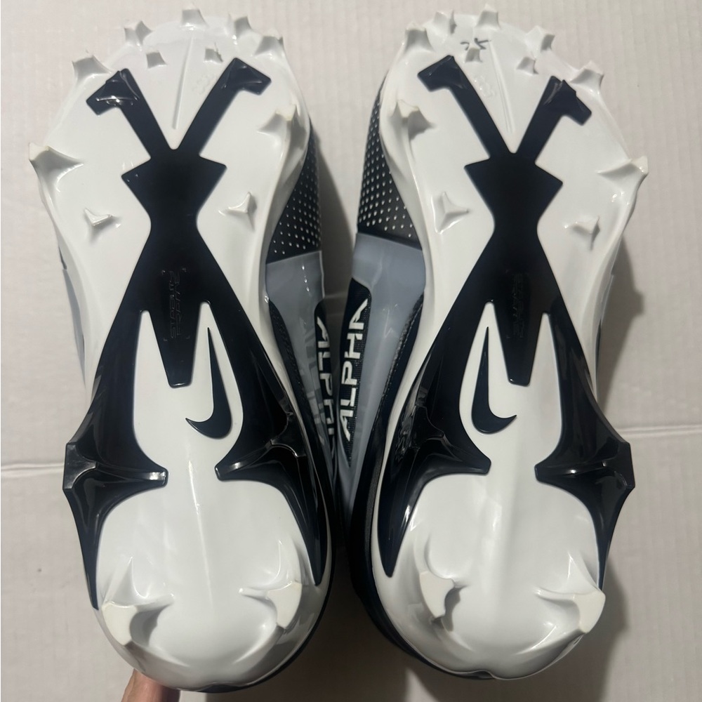 Nike Alpha Menace pro 4 Black white and Gray football cleats size 14 new - Picture 4 of 9